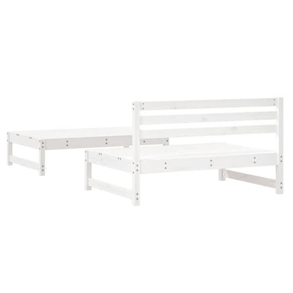 Maison Exclusive - Trädgårdsmöbler 2 delar vit massiv furu