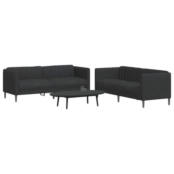 Maison Exclusive - Sæt af 2 sofaer sort stof