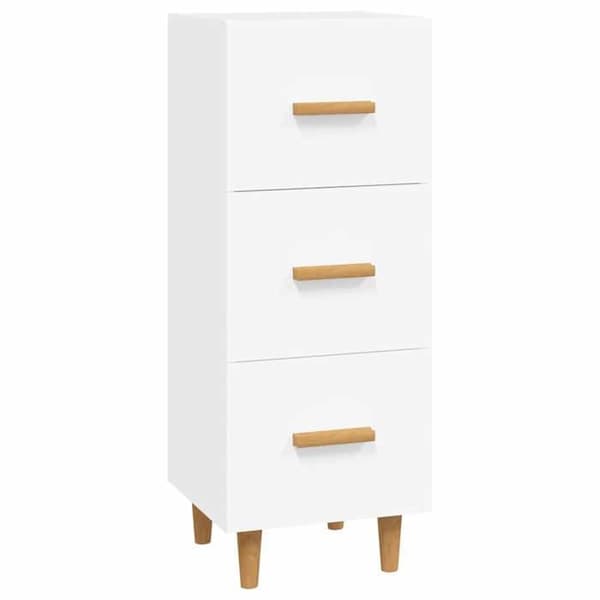 Maison Exclusive - Vit buffé 34,5x34x90 cm ingenjörsträ Vit