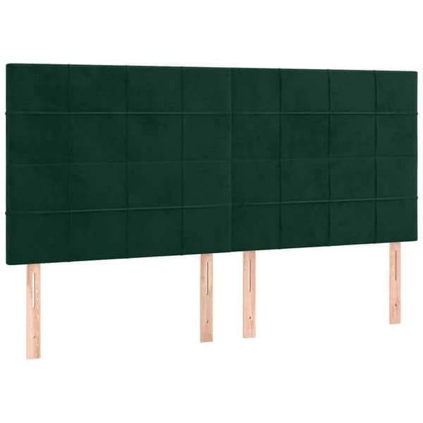 Maison Exclusive - LED-pääty, tummanvihreä 200x5x118/128 cm sametti mörkgrön