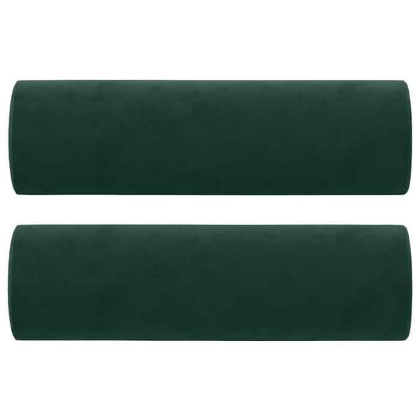 Maison Exclusive - Soffa 2 platser med mörkgröna kuddar 120 cm sammet mörkgrön