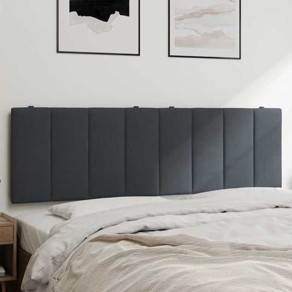 Päätytyyny - MAISON EXCLUSIVE - Hanko - Tummanharmaa - 160 cm - Pehmustettu sametti mörkgrå