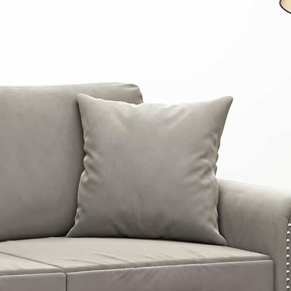 Maison Exclusive - Dekorativa kuddar set om 2 Ljusgrå 40x40 cm Sammet