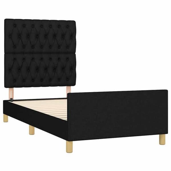 Maison Exclusive - Sengestel uden madras sort 100x200 cm stof
