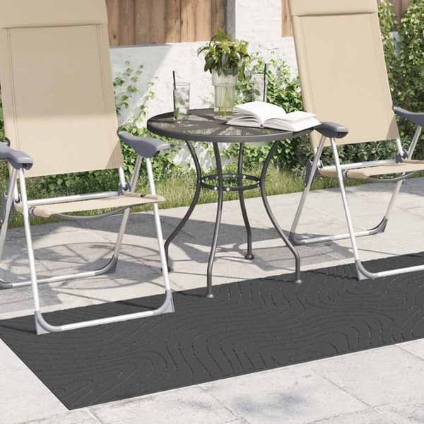 Maison Exclusive - PALMERAS Anthracite Polyester - Sisä- ja ulkokäyttöön tarkoitettu matto