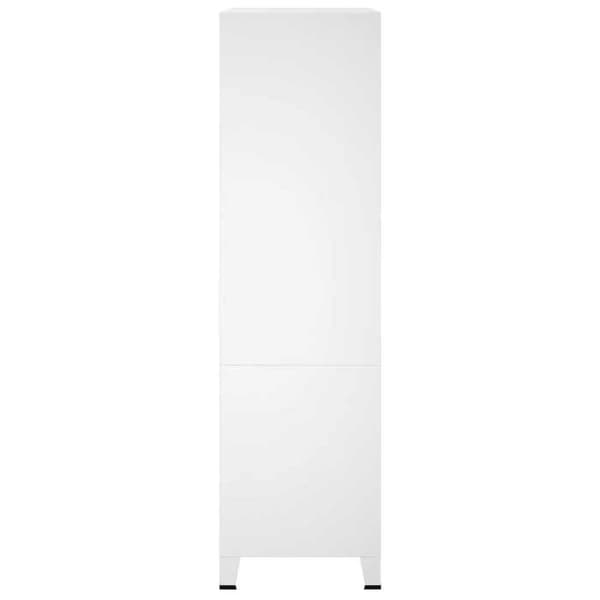 Maison Exclusive - Garderob Vit 90x50x180 cm Metall