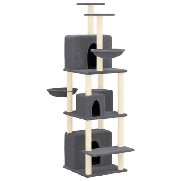 Maison Exclusive - Kattekradse med sisal i mørkegrå 180 cm Mörkgrå
