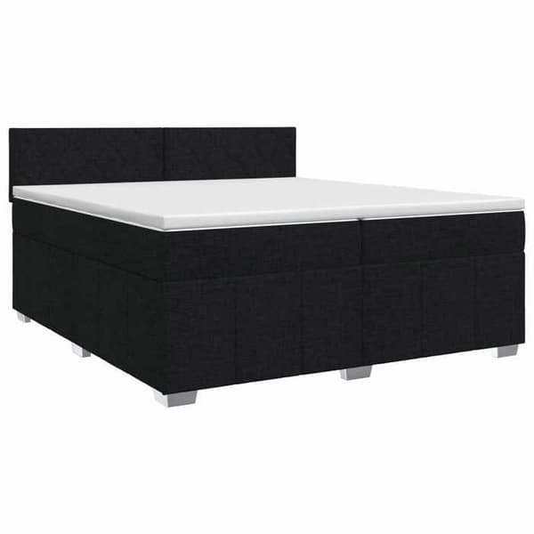 Maison Exclusive - Boxspring-sänky mustalla patjalla 200 x 200 cm Kangas