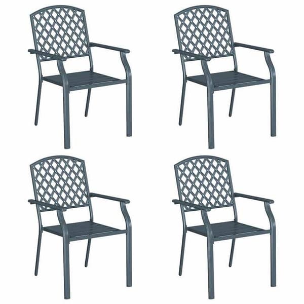 Maison Exclusive - Havestol 4 stk Antracit Stål