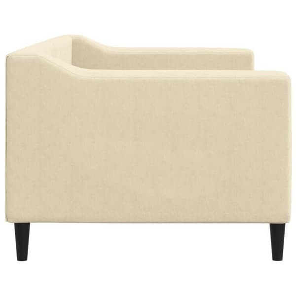 Maison Exclusive - Levossa ilman patjaa, kerma 80x200 cm kangas Grädde