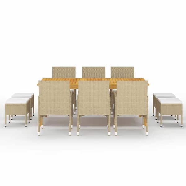 Maison Exclusive - 11 osan puutarhakalustesarja Beige