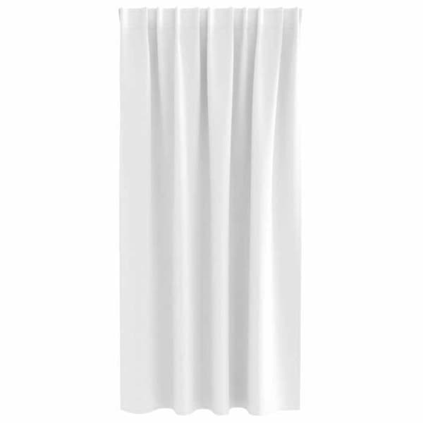 Mørklægningsgardin - EKSKLUSIV HUS - 2 dele (med ringe) - Lys hvid - Polyester - Mørklægning 80–90% Kritvit