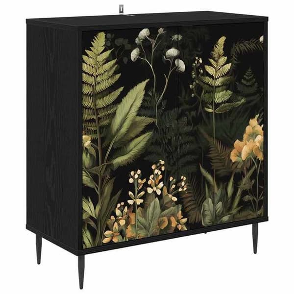 Maison Exclusive - Buffet RHENEN Sort eg 69 x 33 x 76 cm Ingeniørtræ