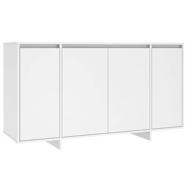 Sideboard - Konstruerat trä - Vit - 4 dörrar - 135x41x75 cm Vit