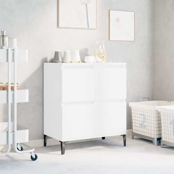 Maison Exclusive - Hvid Buffet 60x35x70 cm Ingeniørtræ