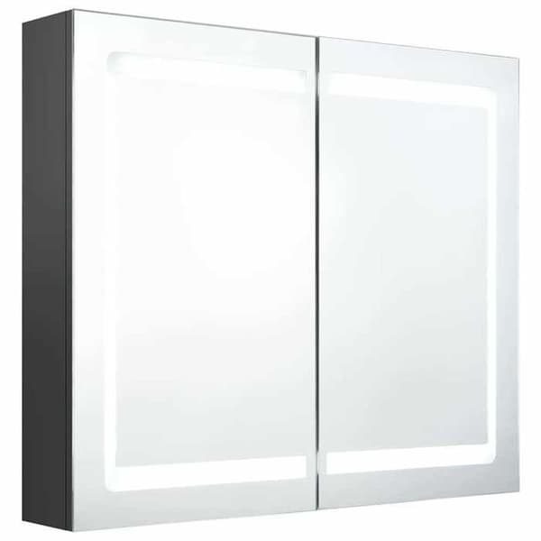Maison Exclusive - LED-peilikaappi harmaa 80x12x68 cm