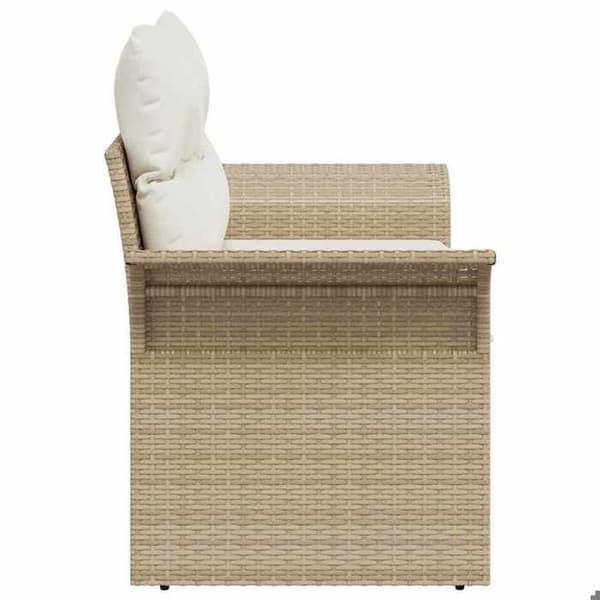 Havemøbel - EKSKLUSIV HUS - 141x62x69 cm - Polyrotin - Beige - Robust stålramme beige