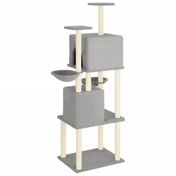 Maison Exclusive - Katte træ med sisal kløer Lys grå 180 cm Ljusgrått