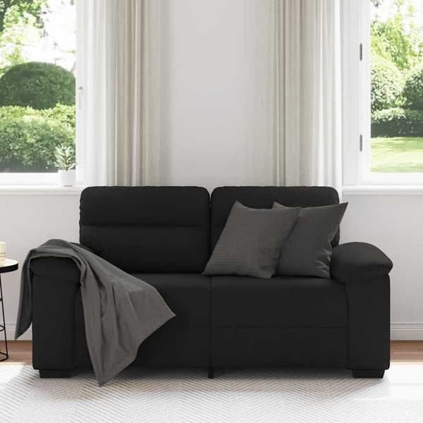 Maison Exclusive - Svart 2-sitssoffa 160x81x84 cm tyg Svart