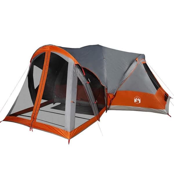 Maison Exclusive - Perheelle tarkoitettu 8 hengen harmaa ja oranssi vedenpitävä tipi-teltta