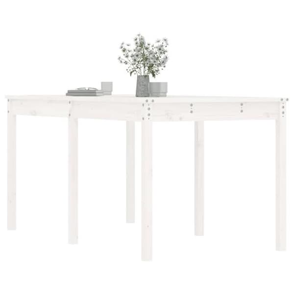 Havemøbel - EKSKLUSIV HUS - 159,5x82,5x76 cm - Massivt fyrretræ - Hvid - Rektangulær Vit