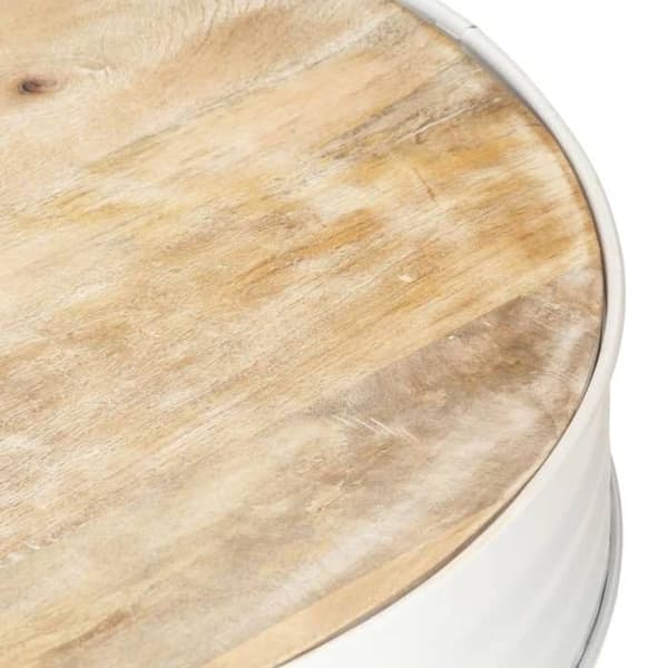 Maison Exclusive - Låg bord Vit 68x68x36 cm Solid mangoträ Vit