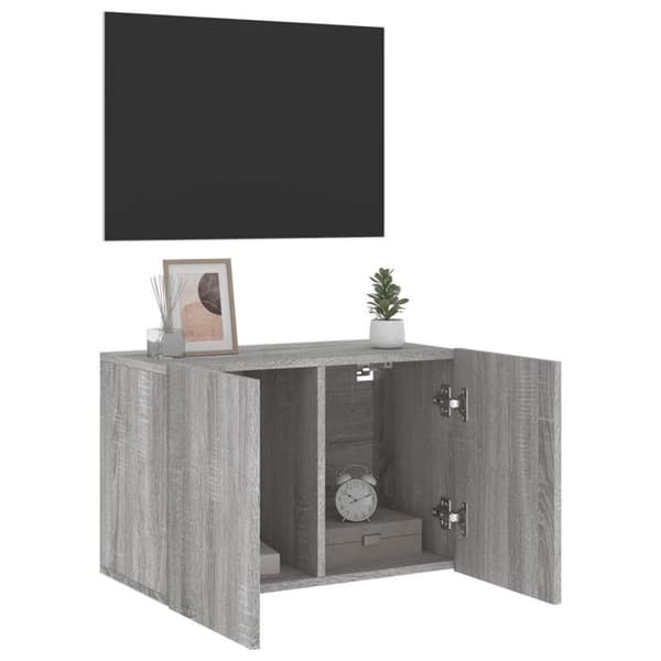 Maison Exclusive - Väggmonterad TV-möbel sonoma grå 60x30x41 cm