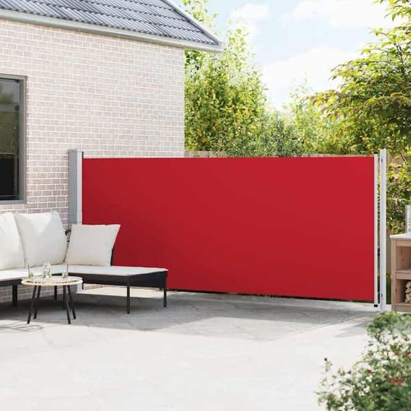 Maison Exclusive - Utdragbart sidotak för patio 600x160 cm röd