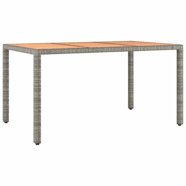 Maison Exclusive - Trädgårdsbistro-set 7 delar med gråa kuddar i polyrotting