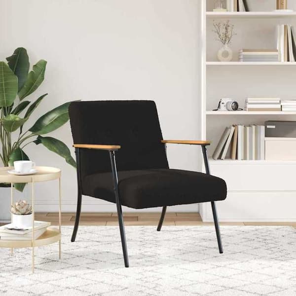 Maison Exclusive - sort stofstol der ligner boucle uld