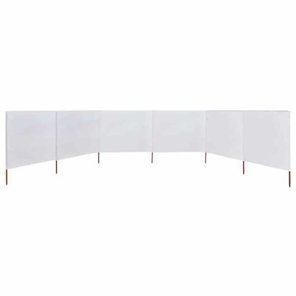 Maison Exclusive - Skärm 6 paneler Tyg 800 x 160 cm Vit sand