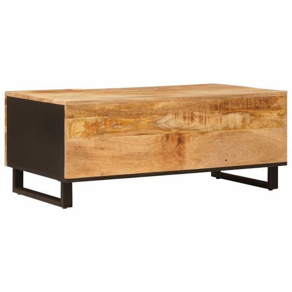 Bord - EKSKLUSIV HUS - 100 x 54 x 40 cm - Massivt mangotræ - Rektangulær - Mørkebrun finish Kastanjebrun