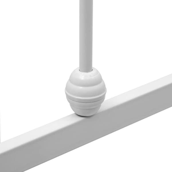 Sengebund - Eksklusivt hus - Hvid metal - 100x200 cm - Solid konstruktion Vit