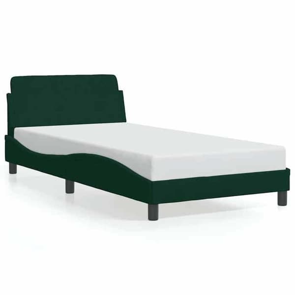 Maison Exclusive - Dover sängram mörkgrön 100x200 cm sammet