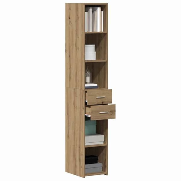 Maison Exclusive - Bibliotek Ek hantverk 30 x 42.4 x 185.2 cm