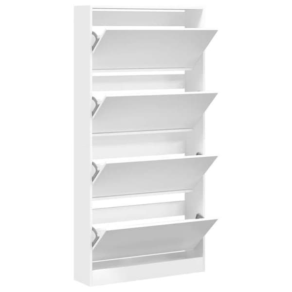 Skoark - MAISON EXCLUSIVE - 4 foldbare skuffer - Hvid - Ingeniørtræ - Pladsbesparende Vit