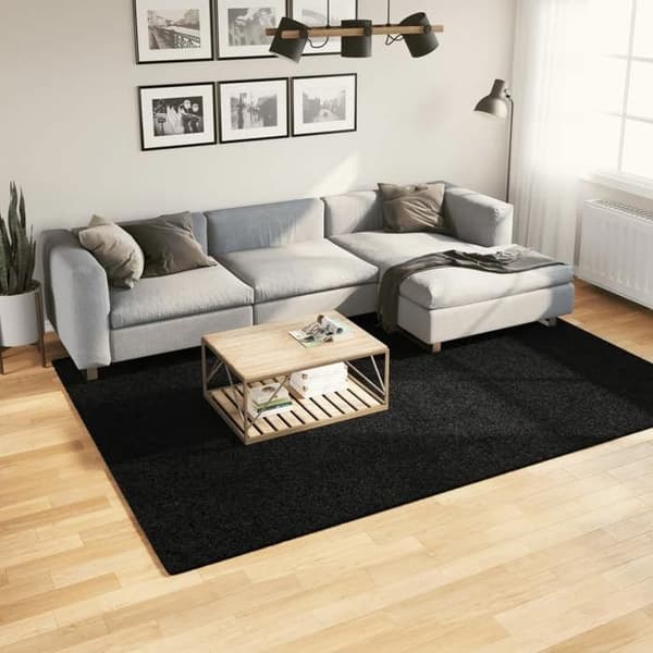 Matto - MAISON EXCLUSIVE - OVIEDO - 200x280 cm - Musta - Polyesteri Svart