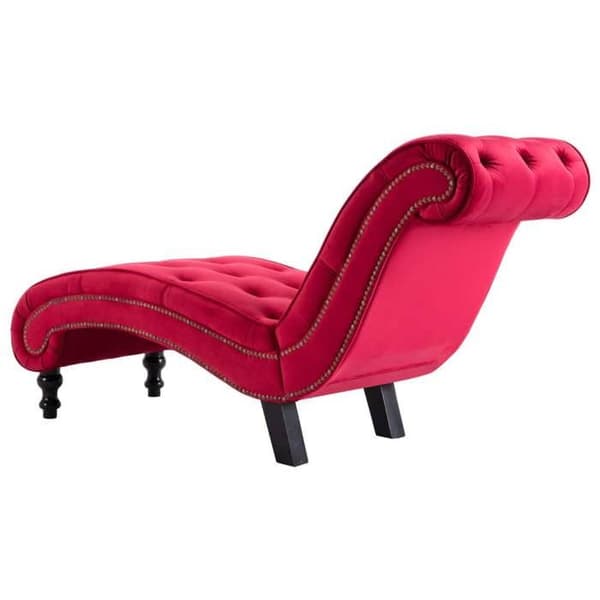 Maison Exclusive - Rød Velour Chaiselong Röd