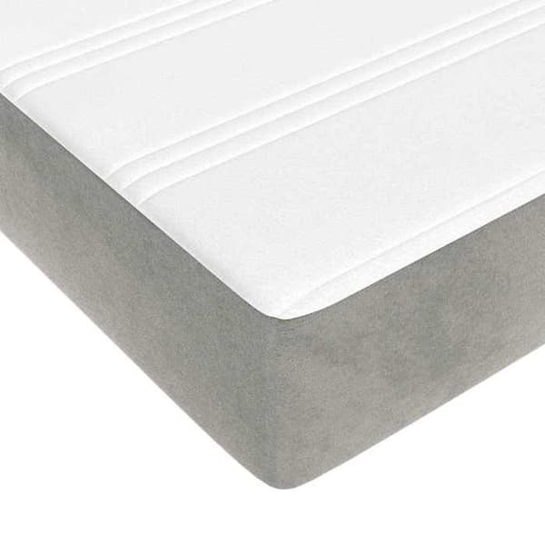 Maison Exclusive - Madras med pocketfjedre, medium fasthed, lys grå 120x220x20 cm