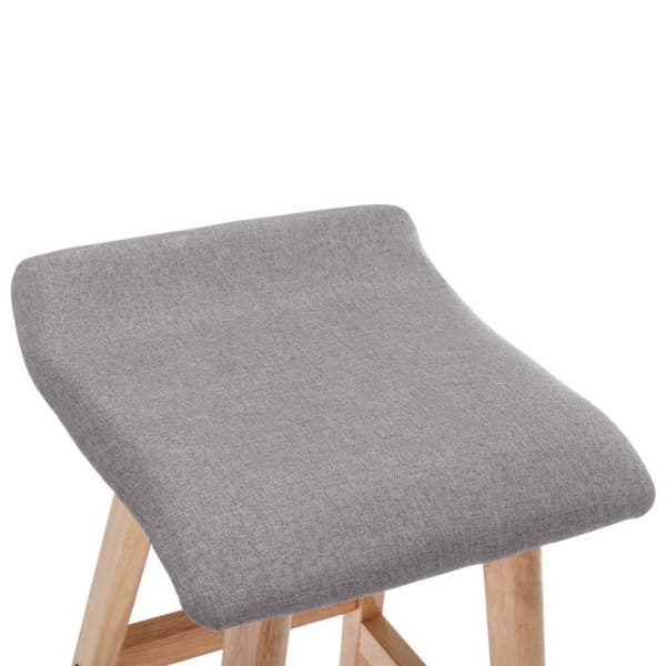 Maison Exclusive - Barstol Ljusgrå Tyg Ljusgrå och ljusbrun