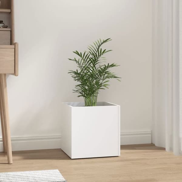 Maison Exclusive - Vit Blomkruka 40x40x40 cm Ingenjörsträ Vit