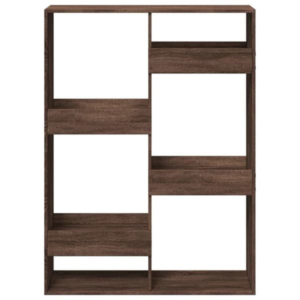 Maison Exclusive - Skillevæg i brunt egetræ 100x33x135cm ingeniørtræ