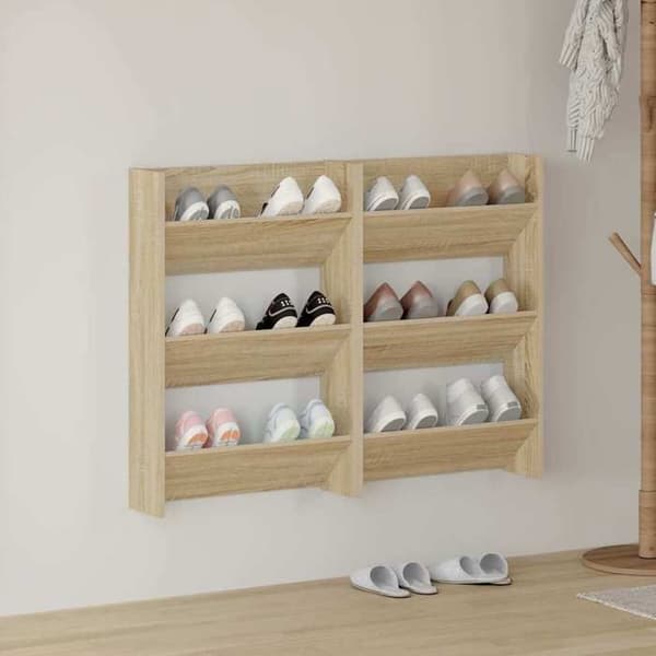 Vægskoskabe - EKSKLUSIV HUS - 60x18x90 cm - Eg - Spånplade - 3 hylder Ek