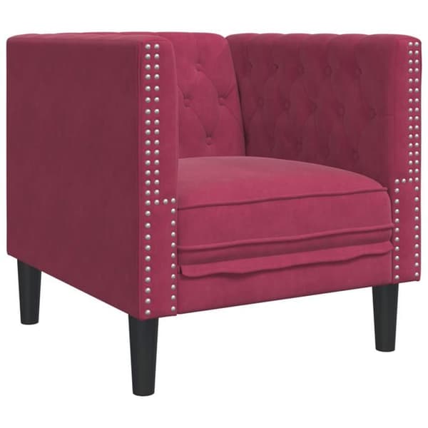 Maison Exclusive - Chesterfield-soffgrupp med 3 delar i sammet och kuddar