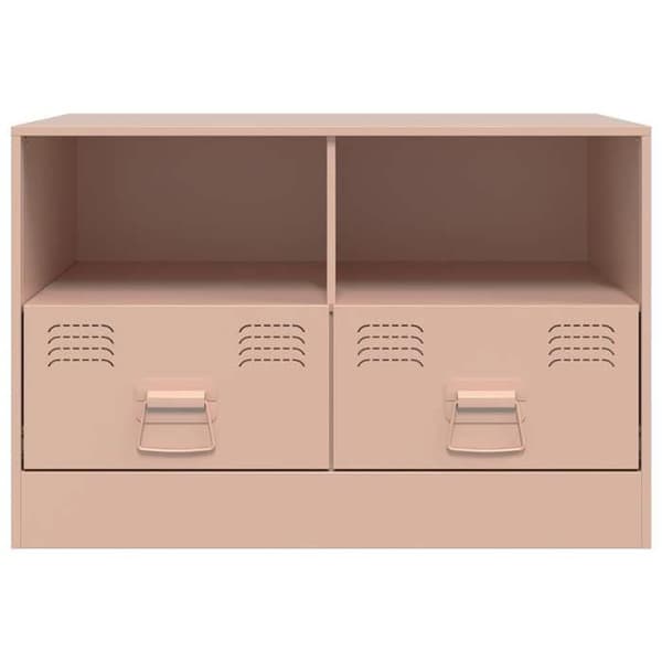 Maison Exclusive - TV-möbler 2 st rosa 67x39x44 cm stål