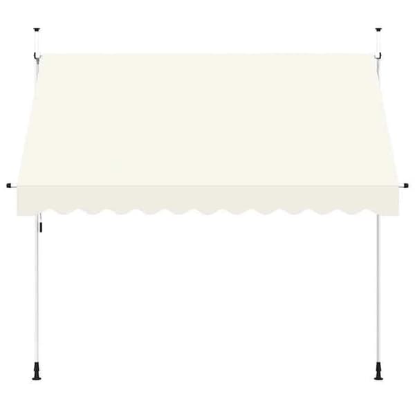 Maison Exclusive - Manuell utdragbar markis 300 cm Kräm Grädde