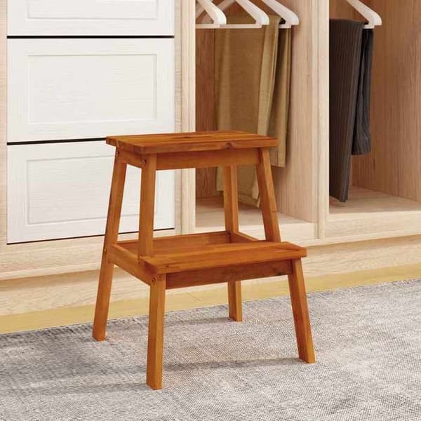 Maison Exclusive - Stegpall med 2 steg 40x38x50 cm i solid akaciaträ