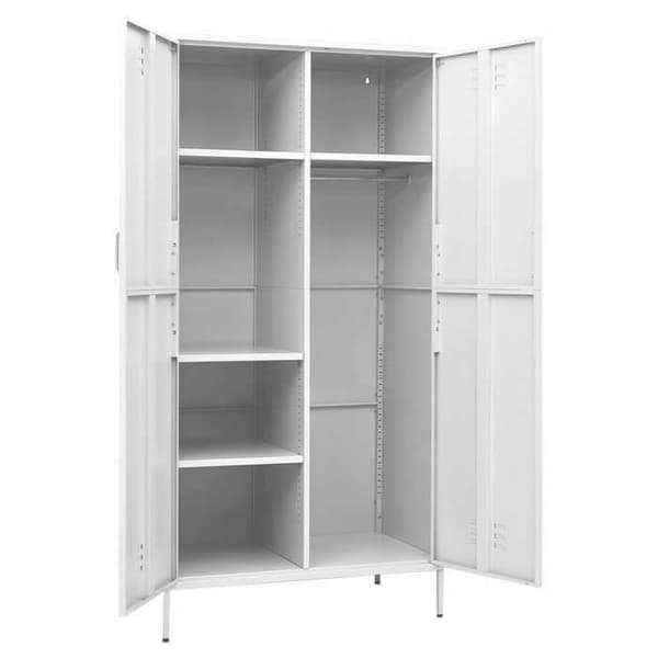 Maison Exclusive - Garderob Vit 90x50x180 cm Stål