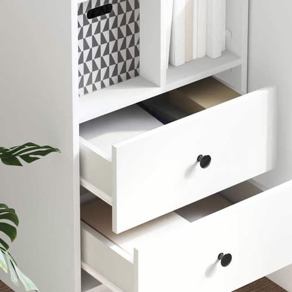 Buffé hög - EXKLUSIVT HUS - 45,5 x 34 x 127 cm - Vit - Ingenjörsträ - Modern design Vit