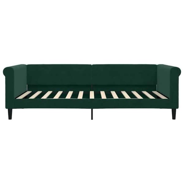 Maison Exclusive - Dagbädd med mörkgrön madrass 100x200 cm sammet